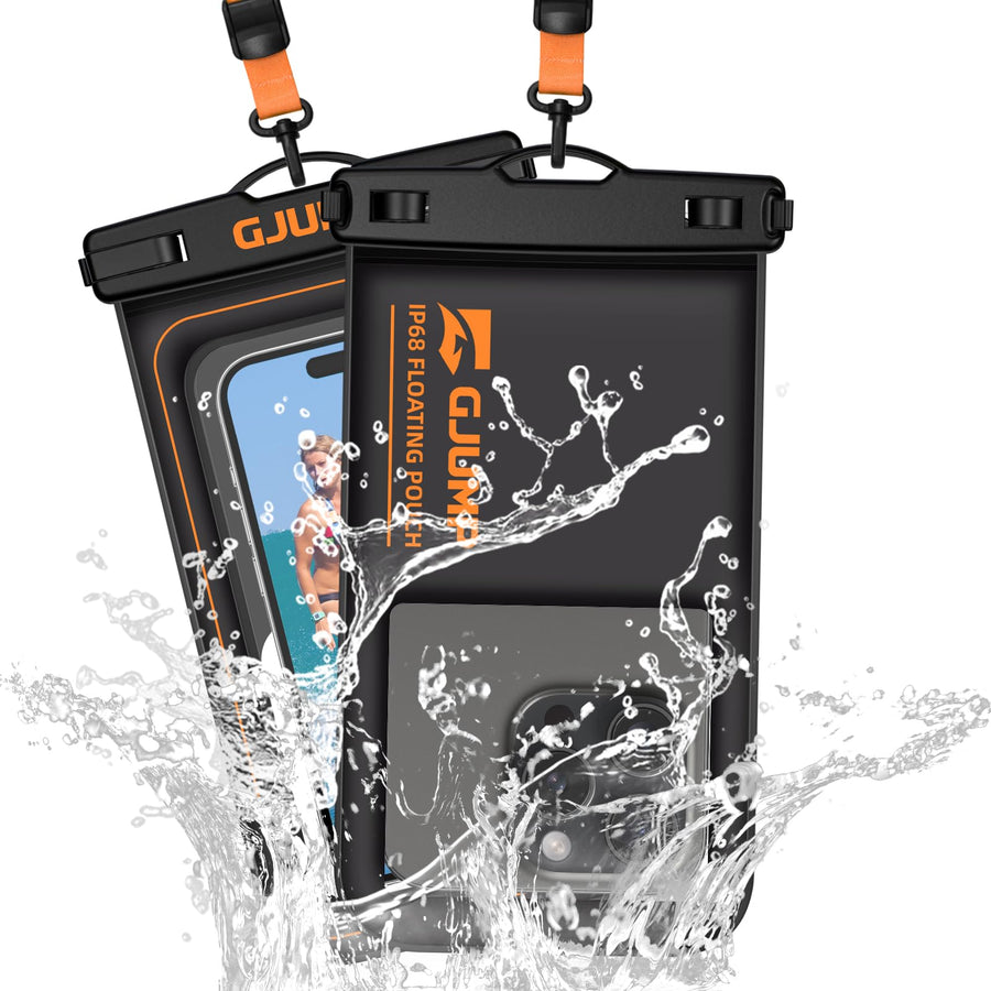 GJUMP 2 Pack Floating Waterproof Phone Pouch, Up to 8.3 GJUMP 2 Pack Floating Waterproof Phone Pouch, Up to 8.3